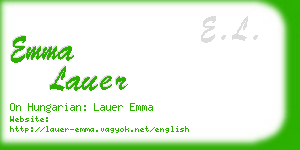 emma lauer business card